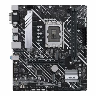 Asus Prime H610M-A D4 Intel Socket LGA1700 mATX Motherboard | PCIe 4.0 M.2 | 1 GB Ethernet | HDMI | DisplayPort | D-Sub | SATA 6 Gbp/s | USB 3.2 Gen 2 | Aura Sync RGB Headers
