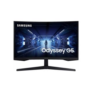 Samsung ODSYG5 Gaming | Curved Monitor | 27" QHD | 2560 x 1440 Resolution | 144Hz Refresh Rate AMD FreeSync Premium Technology | VA Panel | Zero Frame Design | Wall Mount Enable | HDMI | Display Port | 1ms Response Time